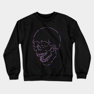 Glitch Skull (White Base) Crewneck Sweatshirt